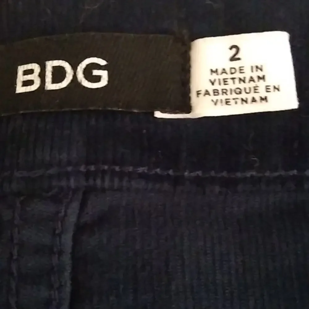 BDG Navy Needlecord Mini Skirt Size 2 - Picture 7 of 12